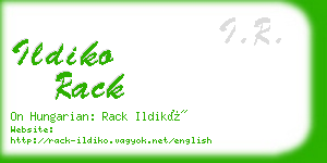 ildiko rack business card